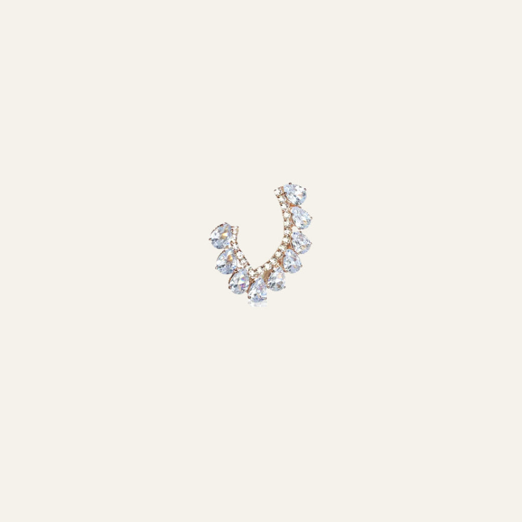 Dewdrop Crescent Earring