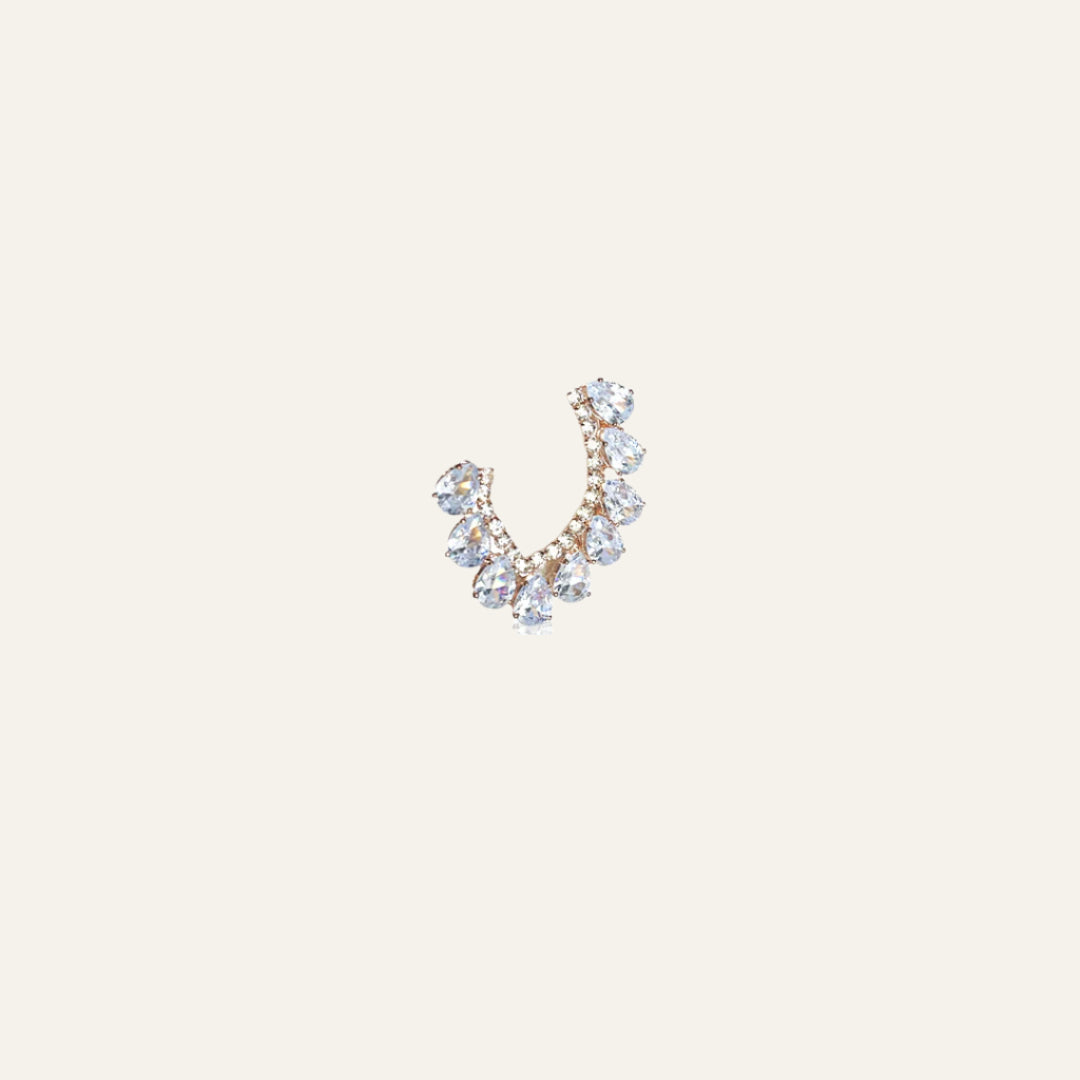Dewdrop Crescent Earring