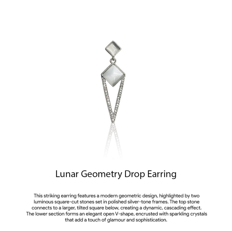 Lunar geometry Earring