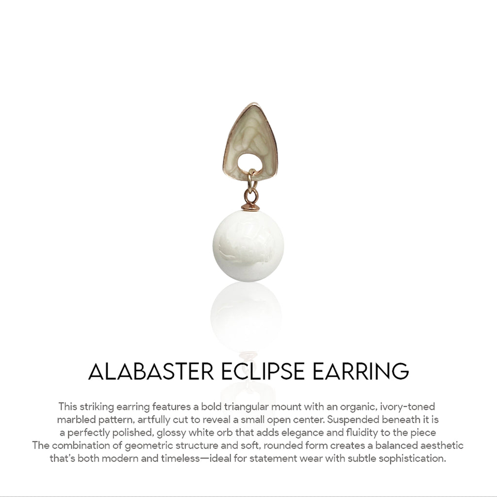 Alabaster Eclipse Earrings