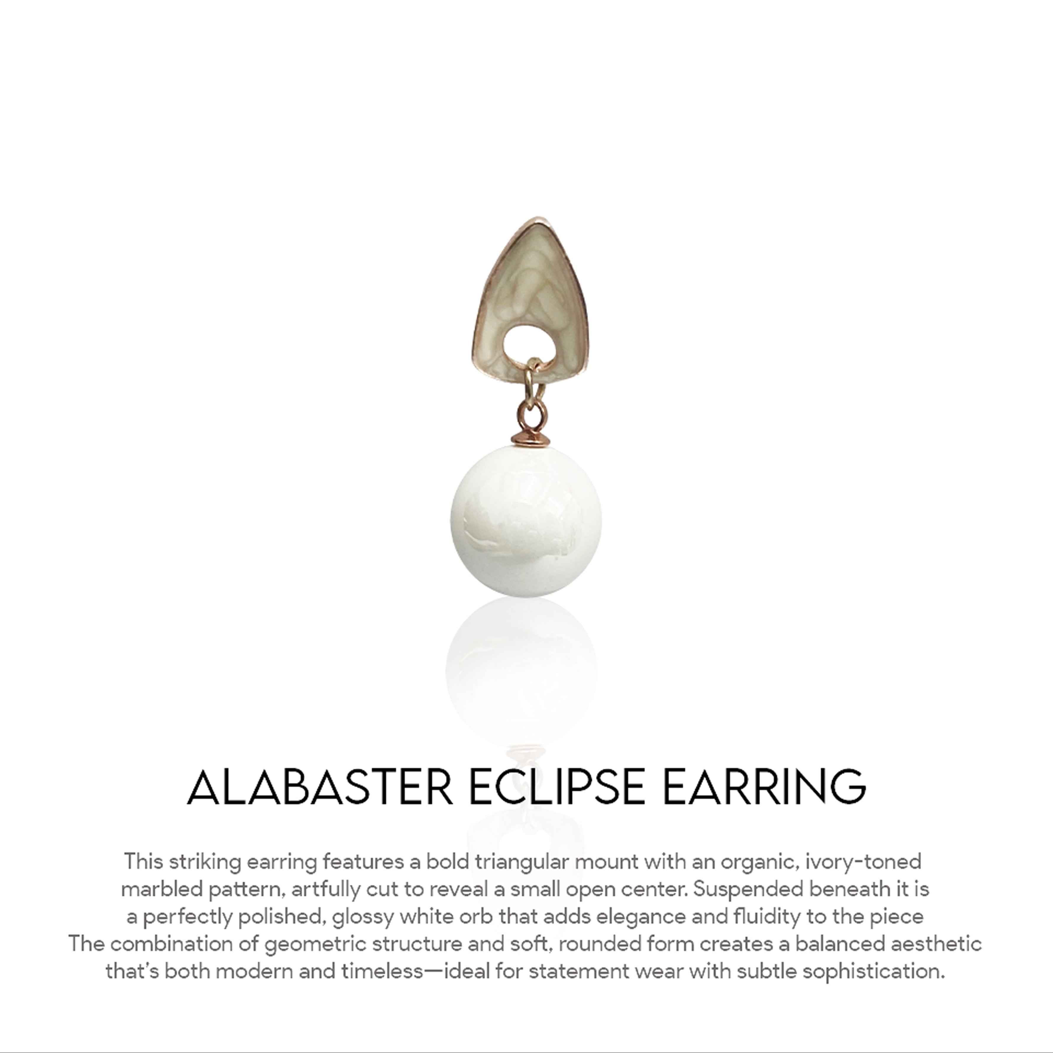 Alabaster Eclipse Earrings