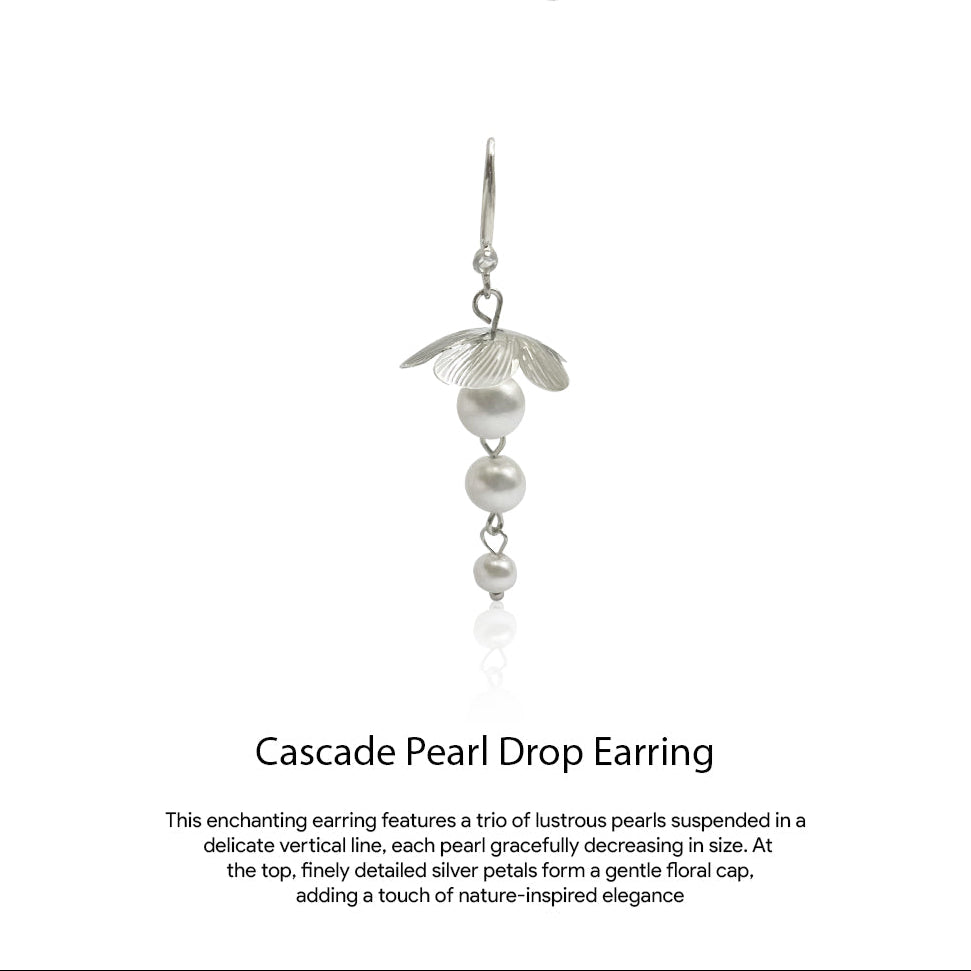 Cascade Pearl Drop Earring