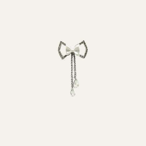 Crystal Charm Bow Earring